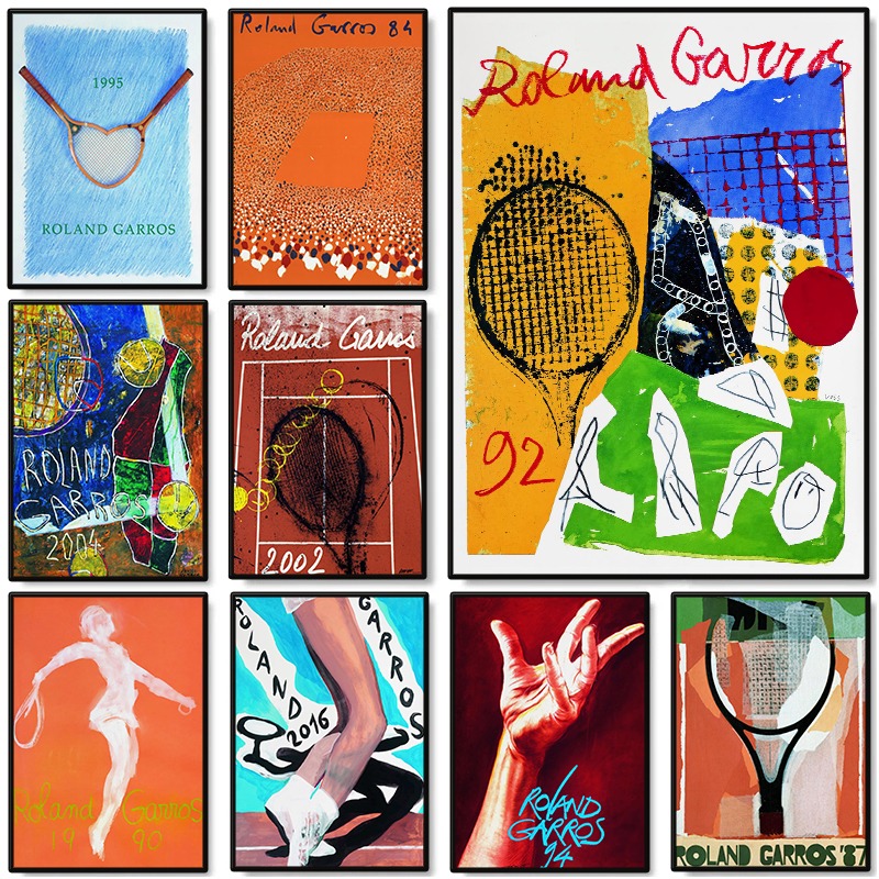 Badminton Poster - Poster Permainan Tenis Kontemporer Vintage R-Roland
