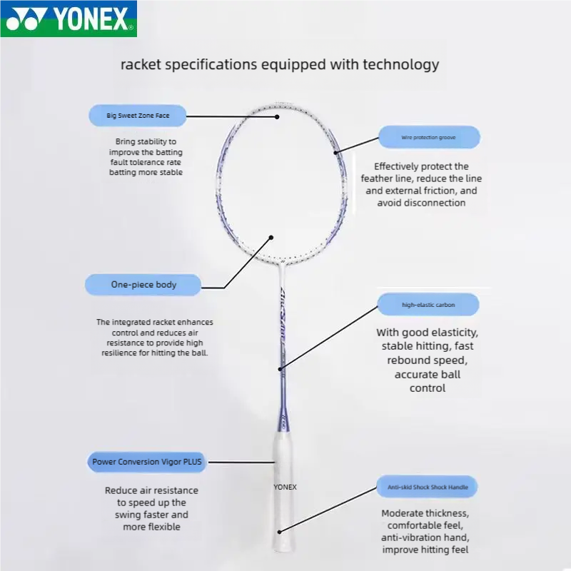 Raket bulu tangkis YONEX ARCSA - Yonex Racket Carbon ulasan dan harga