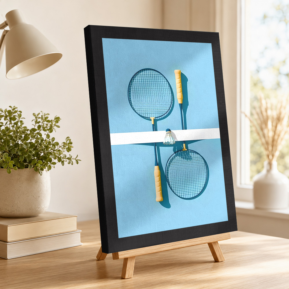 Lukisan Kanvas Still Life Rake - Badminton Poster ulasan dan harga