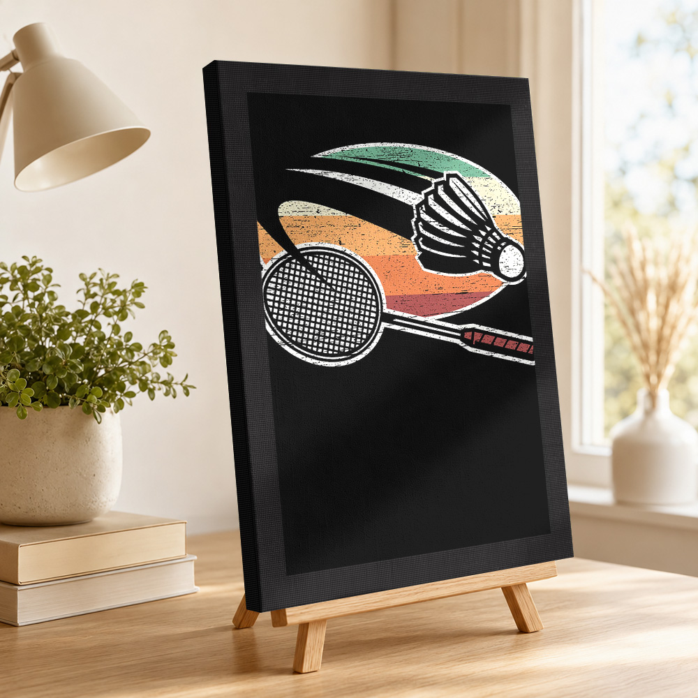 Lukisan Kanvas Bulu Tangkis, P - Badminton Poster ulasan dan harga