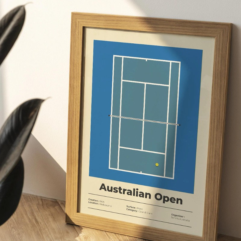 Poster Terbuka tenis minimalis - Badminton Poster ulasan dan harga